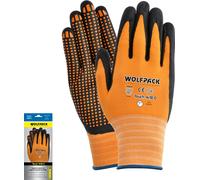 WOLFPACK LINEA PROFESIONAL Gants en nylon avec paume en mousse et points de contact en nitrile WOLFPACK LINEA PROFESIONAL