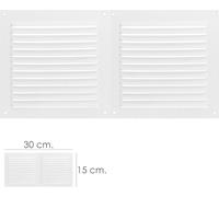 WOLFPACK LINEA PROFESIONAL - Grille d'aération double à visser 30x15 cm. Couleur blanche