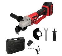 WOLFPACK LINEA PROFESIONAL Meuleuse à batterie 20 volts. Avec batterie 4,0 Ah. Ø 115 mm. 7 000 tr/min. Manche 3 positions axe M14 Protecteur disque réglable