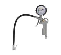 WOLFPACK LINEA PROFESIONAL Pistolet pour gonflage de pneus avec manomètre, gonfleur de pneus, pistolet à air comprimé pneumatiques, pistolet compresseur