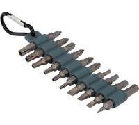 WOLFPACK LINEA PROFESIONAL Set Of20 embouts avec mousqueton pour ceinture. Acier au chrome-vanadium.
