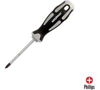 WOLFPACK LINEA PROFESSIONAL Tournevis Phillips Tournevis acier S2 TPR manche bimatière. PH 1 Ø 5.0 x 75 mm