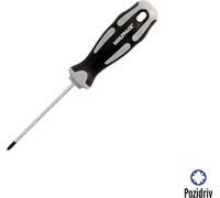WOLFPACK LINEA PROFESSIONAL Tournevis Pozidriv Steel S2 TPR Bimaterial Handle. PZ 0 Ø 3,0 x 75 mm