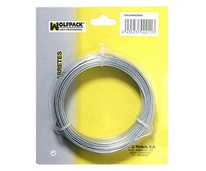 WOLFPACK Maurer 1010080 Lot de 2 Rouleaux de Fil galvanisé 0,70 mm x 100 m