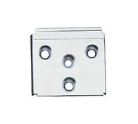 WOLFPACK - Plaque de Suspension Zincada | Compatible avec Poignée de Porte Carré 8mm | Support Étagère Verre | Verrou Sécurité Gauche, Noir