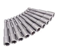 Wolfride Lot de 10 tourne-écrous magnétiques hexagonaux - Tige hexagonale de 6,35 mm