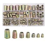 Wolfride Lot de 130 inserts filetés pour inserts filetés en bois M4 M5 M6 M8 M10