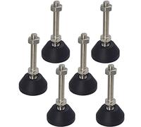 Wolfride Lot de 6 pieds de nivellement réglables en caoutchouc M8 pour meubles