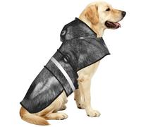 Wolf'S Gaze Manteau de pluie imperméable pour chien avec capuche, bandes réfléchissantes et sangle ventrale réglable, convient aux chiens de petite et grande taille