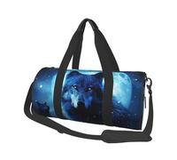 Wolfs Sac de sport léger pour homme et femme en toile Noir Taille unique, Noir , Taille unique