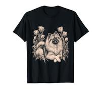 Wolfspitz avec des Tulipes T-Shirt