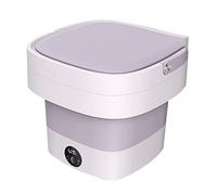 WolFum Machine à Laver Pliante Portable Petit ménage Lavage sous-vêtements Culottes Chaussettes Machine à Laver Machine à Chaussures (Couleur : Violet)