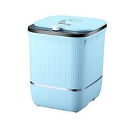 WolFum Mini machine à laver 3 kg, cuisson et lavage à haute température, petit baril semi-automatique (couleur : style blanc)
