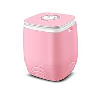 WolFum Mini machine à laver compacte et portable à double baignoire avec essorage (couleur : rose)