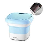 WolFum Mini machine à laver semi-automatique pliante portable, dortoir de voyage préféré, espace pratique et efficace (couleur : Argento)