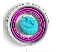 WolFum Mini machine à laver turbo portable avec baignoire pliable, laveuse à ultrasons compacte, lave-linge de voyage léger, alimenté par USB, camping (couleur : F)