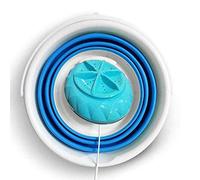 WolFum Mini machine à laver turbo portable avec baignoire pliable, laveuse à ultrasons compacte, lave-linge de voyage léger, alimenté par USB, camping (couleur : noir-Soul Eater1)