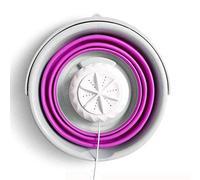 WolFum Mini machine à laver turbo portable avec baignoire pliable, laveuse à ultrasons compacte, lave-linge de voyage léger, alimenté par USB, camping (couleur : D)