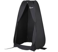 WolfWise Tente de Douche Pop Up Toilette Cabinet de Changement Camping Abri de Plein Air Vestiaire Extérieure Intérieure Portable, Largeur 39" (98 cm), Hauteur 69" (175 cm), Noir