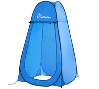 WolfWise Tente de Douche Pop Up Toilette Cabinet de Changement Camping Abri de Plein Air Vestiaire Extérieure Intérieure Portable, Largeur 40" (100 cm), Hauteur 75" (190 cm), Bleu