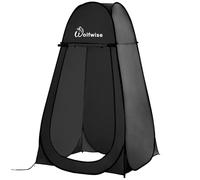 WolfWise Tente de Douche Pop Up Toilette Cabinet de Changement Camping Abri de Plein Air Vestiaire Extérieure Intérieure Portable, Largeur 40" (100 cm), Hauteur 75" (190 cm), Noir
