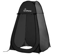 WolfWise Tente de Douche Pop Up Toilette Cabinet de Changement Camping Abri de Plein Air Vestiaire Extérieure Intérieure Portable, Largeur 47 " (120 cm), Hauteur 75" (190 cm), Noir