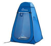WolfWise Tente de Douche Pop Up Toilette Changement Camping Abri de Plein Air Vestiaire Extérieure Intérieure Portable, Largeur 47" (120 cm), Hauteur 75" (190 cm), Bleu