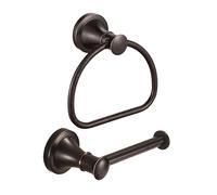 WOLIBEER Porte-papier toilette en bronze, porte-serviettes de salle de bain, anneau de serviette huilé, support mural pour rouleau de papier de soie, accessoires de bain ORB, porte-serviettes de ferme