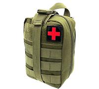 Wolike Trousse de premiers secours tactique vide pour urgence EMT Kit de survie en plein air, voyage Molle Rip-Away EMT pour médical, multifonction, kit utilitaire militaire (vert kaki)