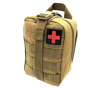 Wolike Trousse de premiers secours vide tactique médicale EMT kit de survie d'urgence en plein air voyage Molle Ripaway EMT pour sac banane médical multifonction kit utilitaire militaire (Kaki)