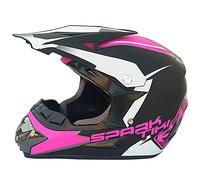Woljay Casque de Moto de Motocross Casques Tout-Terrain VTT Tout Terrain Une Descente Course Spark - 3 Cadeaux (Rose, Medium)