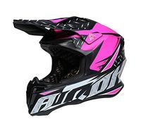 Woljay Casque Hors Route Dual Sport Casques de Motocross de Rue saleté vélo Descente extrême VTT avec Cadeau - Lunettes (A+Rose, M)