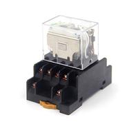 Woljay HH64P DC 12V Bobine 4PDT 14 Borne Voyant Relais de puissance électromagnétique avec base