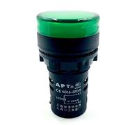 Woljay Voyant indication panneau pilote LED Vert 22mm LED Pilote AC 220V 20mA Indicateur de lampe de signalisation 2 pièces