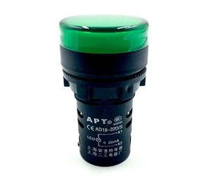 Woljay Voyant indication panneau pilote LED Vert 22mm LED Pilote AC 220V 20mA Indicateur de lampe de signalisation 2 pièces