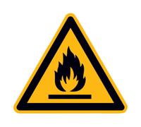 wolk SafetyMarking Panneau d'avertissement aluminium SL 200 mm Avertissement Matières inflammables Quantité:1