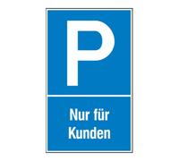 wolk SafetyMarking Panneau de parking Plastique L250xH400 mm Réservé aux clients Quantité:1