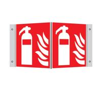 wolk SafetyMarking Panneau de protection incendie Alu L200xH200 mm angle Extincteur photoluminescent Quantité:1