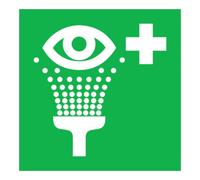 wolk SafetyMarking Panneau de signalisation film B150xH150 mm rinçage oculaire photoluminescent Quantité:1