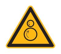 wolk SafetyMarking Panneau de signalisation film SL 100 mm Avertissement rouleaux opposés Quantité:1
