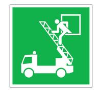wolk SafetyMarking Panneau de sortie de secours Alu L200xH200 mm sortie de secours photoluminescent Quantité:1
