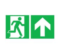 wolk SafetyMarking Panneau de sortie de secours alu L400xH200 mm sortie droite avec flèche droite Quantité:1