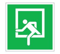 wolk SafetyMarking Panneau de sortie de secours film B200xH200 mm photoluminescent long Quantité:1