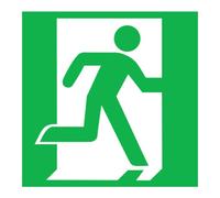wolk SafetyMarking Panneau de sortie de secours film B200xH200 mm sortie droite photoluminescent long Quantité:1