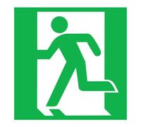 wolk SafetyMarking Panneau de sortie de secours gauche film B200xH200 mm phosphorescent long Quantité:1
