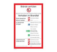 wolk SafetyMarking Panneau d'interdiction film B200xH300 mm Règlement incendie universel Quantité:1
