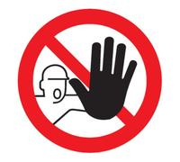 wolk SafetyMarking Panneau d'interdiction Film D100 mm Accès interdit aux non autorisés Quantité:1