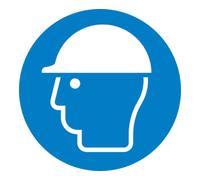 wolk SafetyMarking Panneau d'obligation Aluminium D200 mm Utiliser protection tête Quantité:1