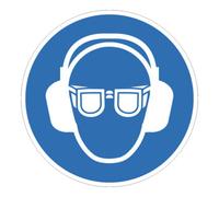 wolk SafetyMarking Panneau d'obligation Film D50 mm Utiliser protection auditive/visuelle 6 pcs par feuille Quantité:1