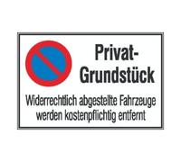 wolk SafetyMarking Panneau interdiction de stationner Alu L600xH400 mm Propriété privée Quantité:1